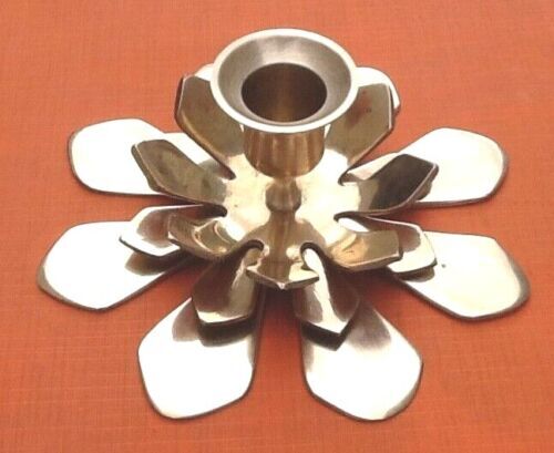 Brass flower candle holder