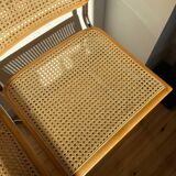 Paire de chaises cannées italiennes design Breuer