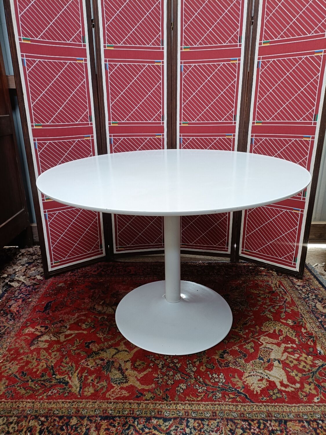 Table à manger ronde blanche 4 ou 6 personnes