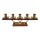 Vintage candle holder Echt Teakholz / teak and brass, 1960s.