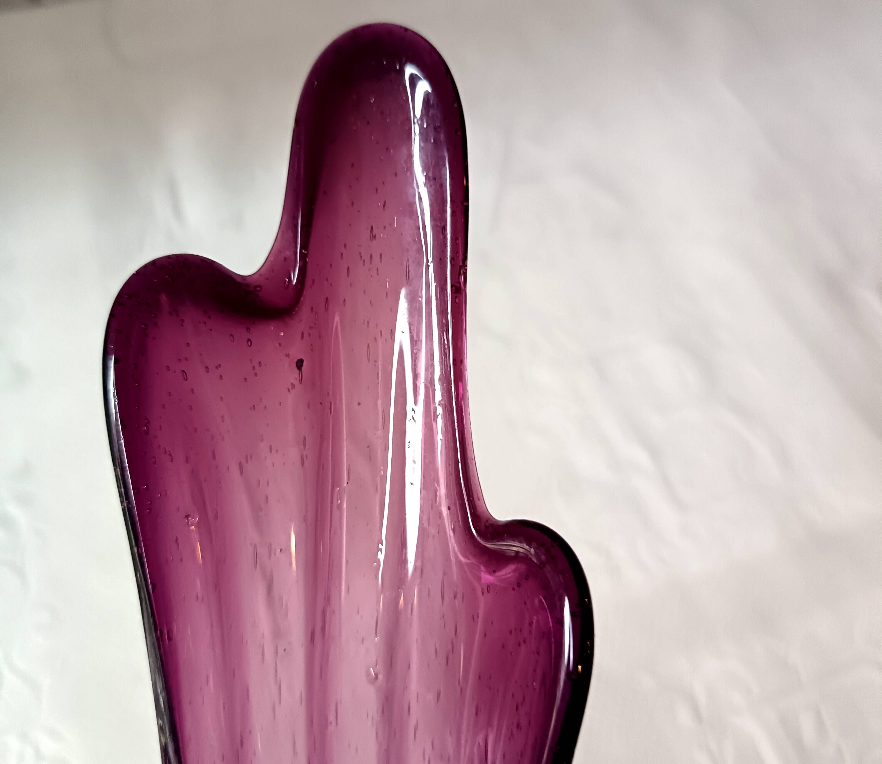 Vintage VASE, Colorful Art Glass Finger Vase, Retro Finger Vase