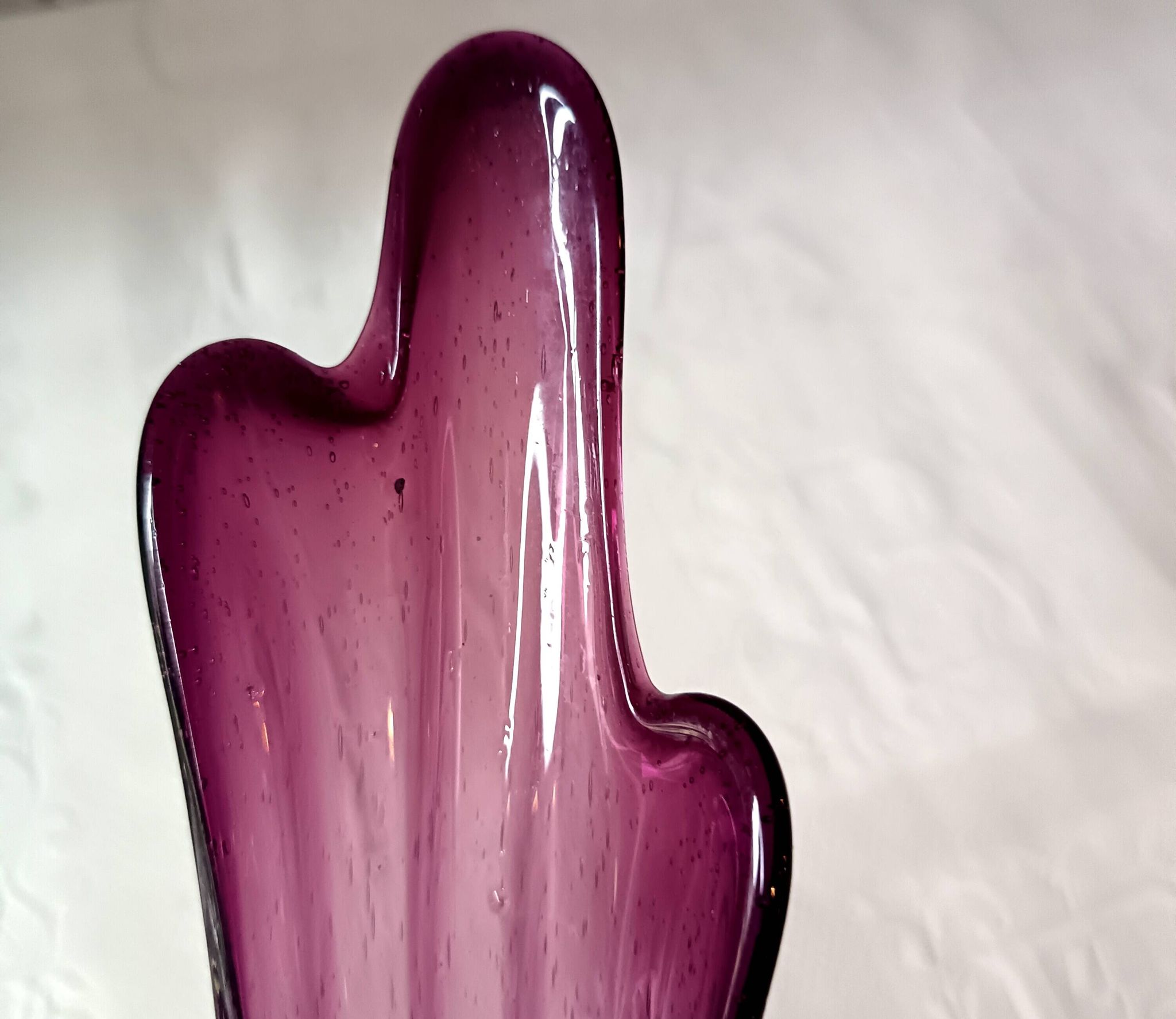 Vintage VASE, Colorful Art Glass Finger Vase, Retro Finger Vase