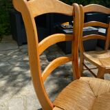Set of 6 straw chairs