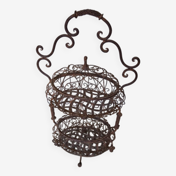 Double wrought iron pan