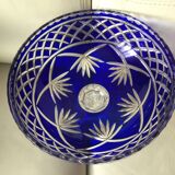 Coupe en cristal bleu de Lorraine Saint Nicolas