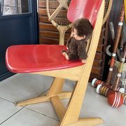 Vintage red Casala children's chair