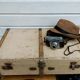Old wooden suitcase