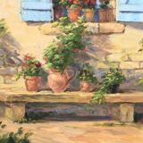 Tableau « Maison Fleurie à la Blanche », signé F.Sichet – 2ème partie XXe