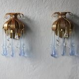 Crystal Wall Lights by Palme & Walter Palwa, 1960s, Set of 2