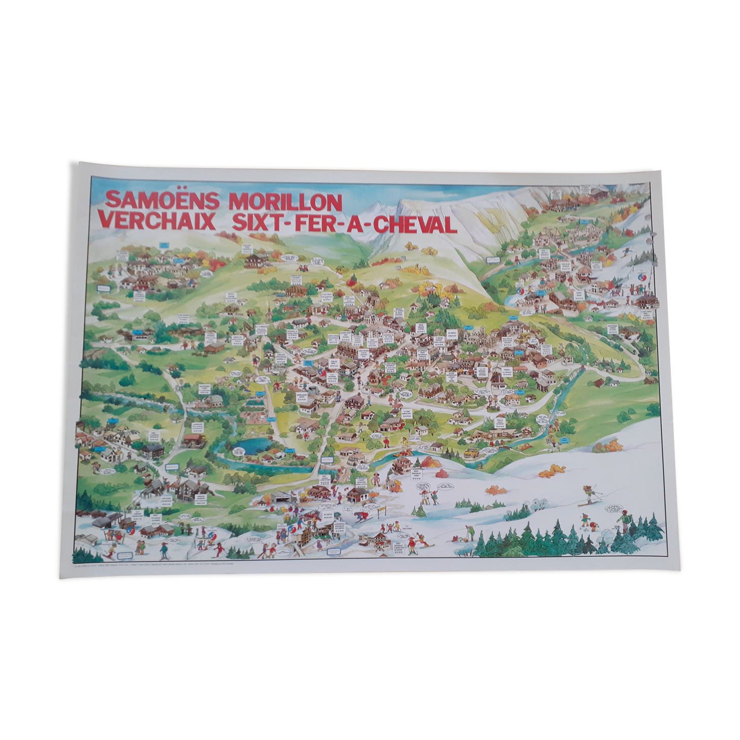 Poster Samoëns Morillon Verchaix Sixt horseshoe 1986