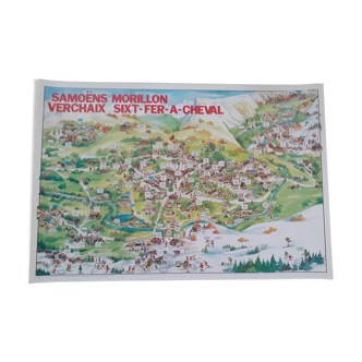 Poster Samoëns Morillon Verchaix Sixt horseshoe 1986