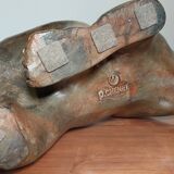 Polar bear, bronze pierre chenet.