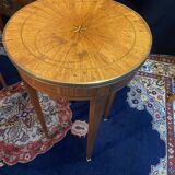 Pair of Louis XVI Directoi style pedestal tables, bouillotte tables