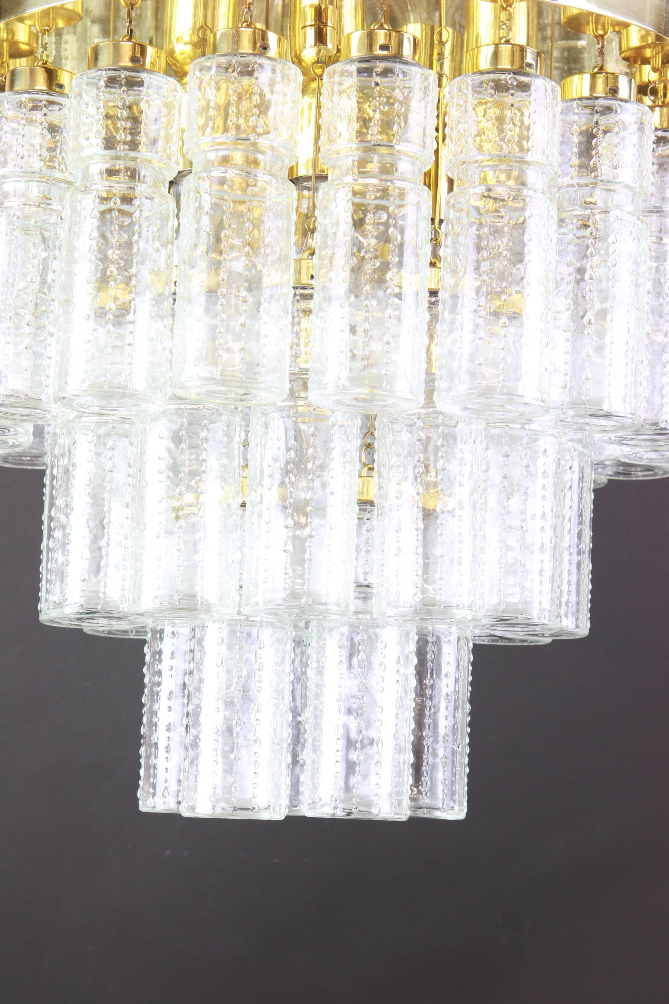Glass chandelier from Limburg, Germany, 1960s