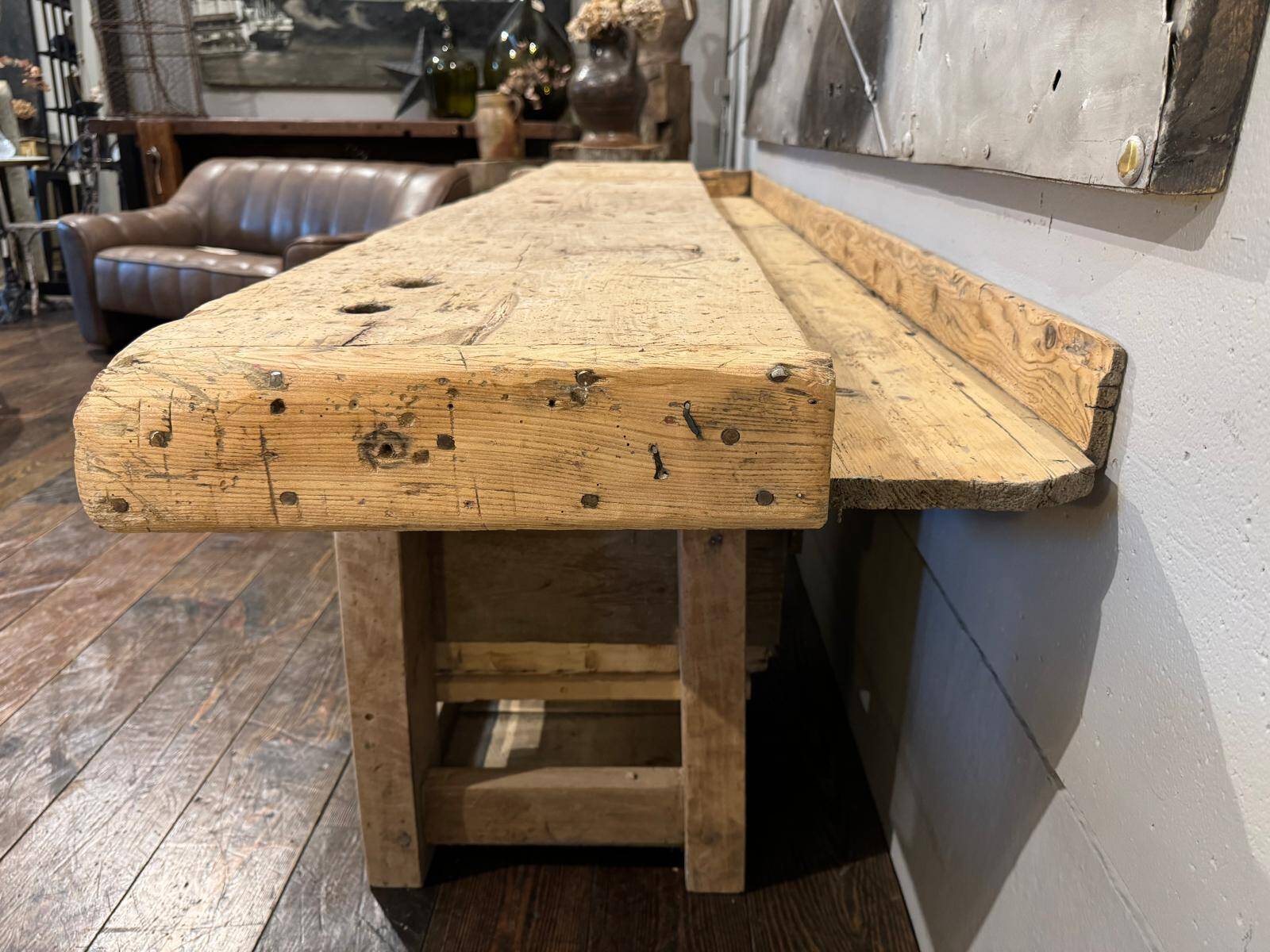 Raw wood workbench