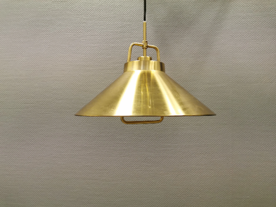 Hanging lamp in solid brass designed by Fritz Schlegel for Lyfa Denmark.