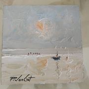 Peinture huile marine Piet van Ost