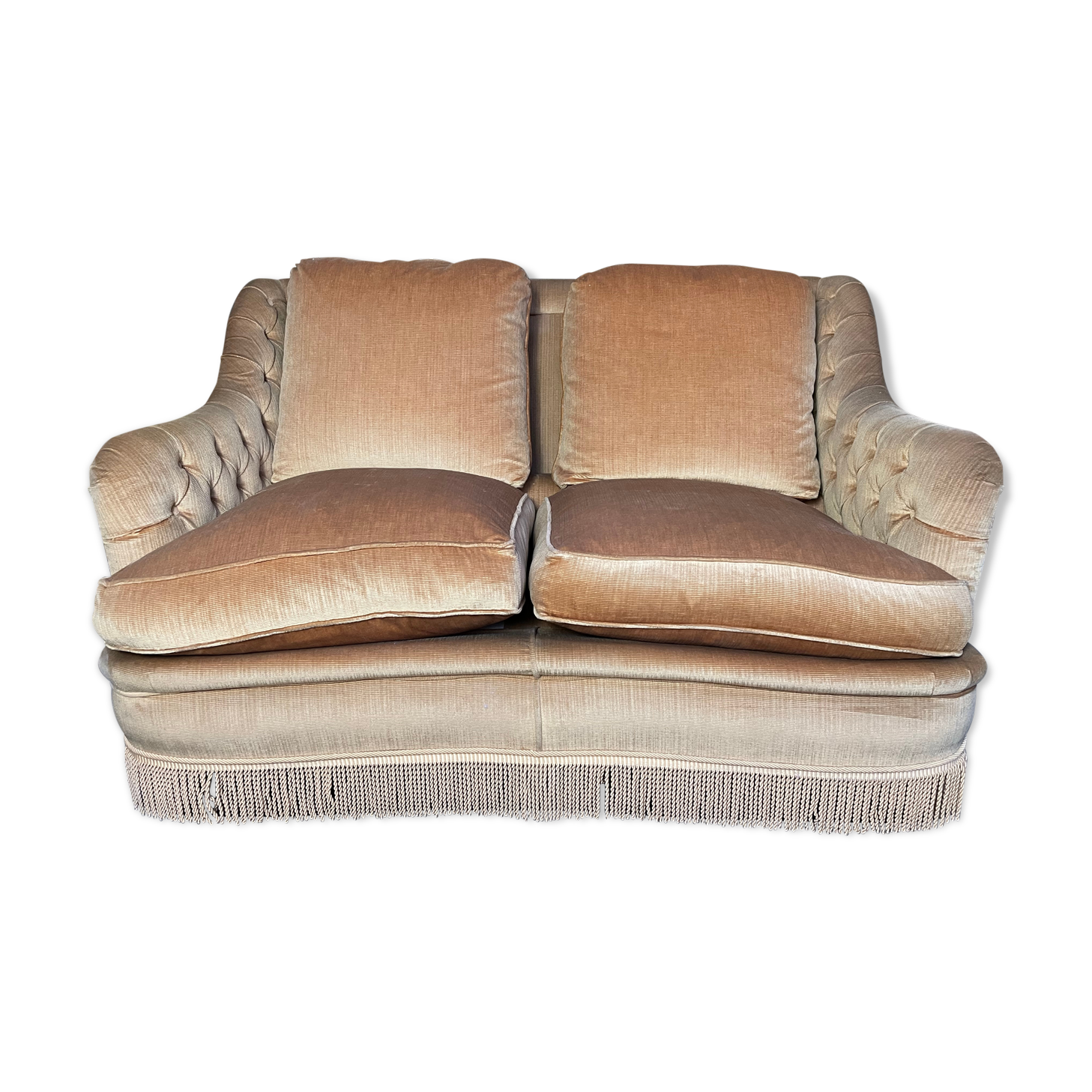 Gold velvet toad sofa
