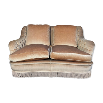 Gold velvet toad sofa