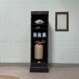 Black patinated curtain filing cabinet