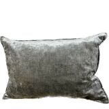 Grey velvet cushion 35x50 cm