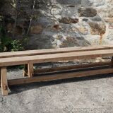 Pair of solid wood benches - brutalist
