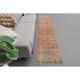 1970s Turkish Hand-Knotted Wool Cotton Orange Runner Rug 60x293