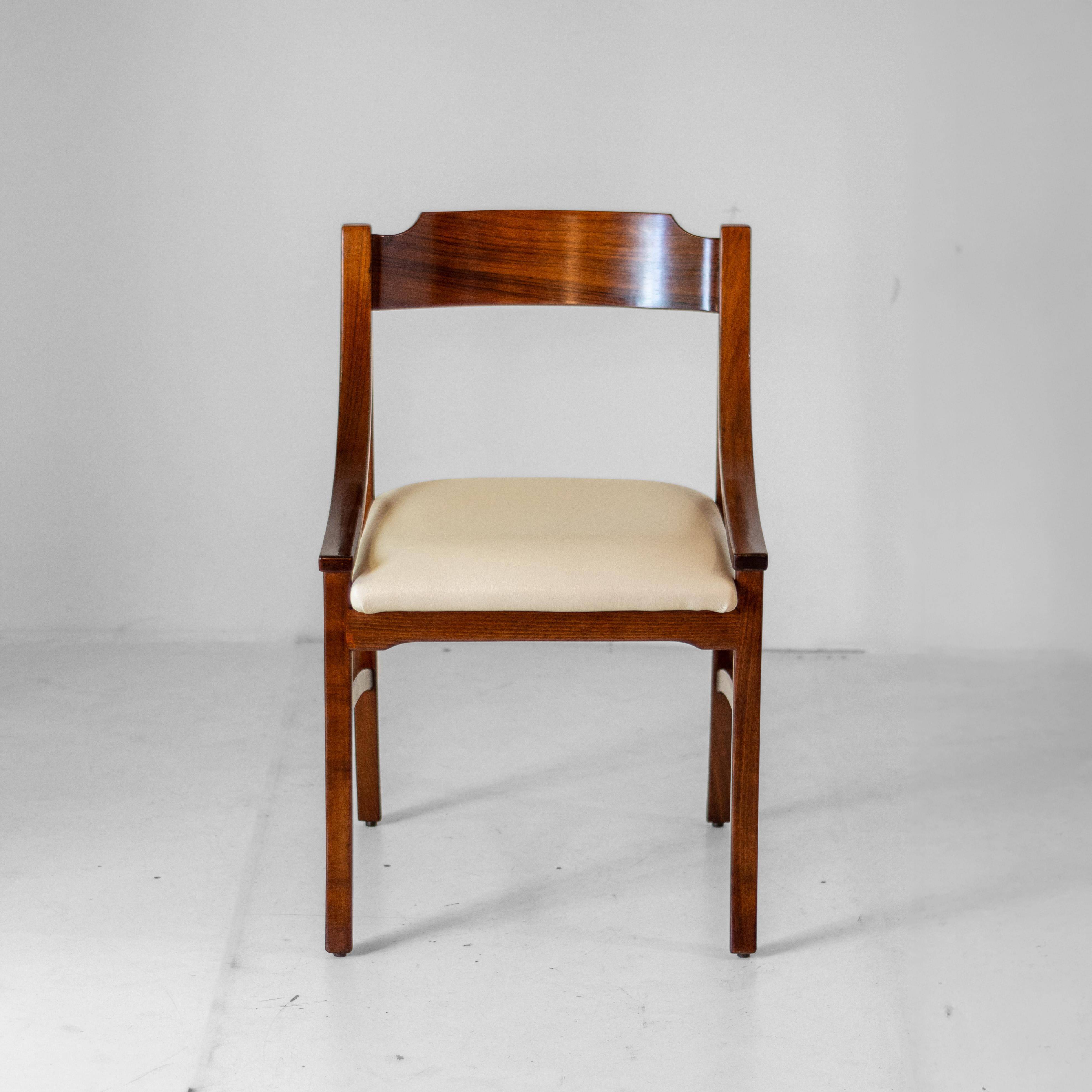 Mid-Century Modern Cavatorta Wood Dining Chairs, Italy 1960s