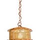 Handcrafted Bamboo and Rattan Pendant Lamp, Spanish Modernist, 1960s