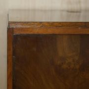 Art Deco governess wardrobe in burr walnut by Waring & Gillow
