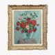 Oil painting on panel still life with roses in a vase