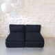 Pair of vintage black armchairs