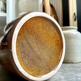 W. Germany vase in brown and beige glazed ceramic