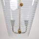 Opaline glass and brass lamp, 1950s