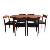 Table à manger scandinave et 6 chaises