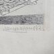 Etching "Town Hall in Hamburg" by Albrecht Bruck
