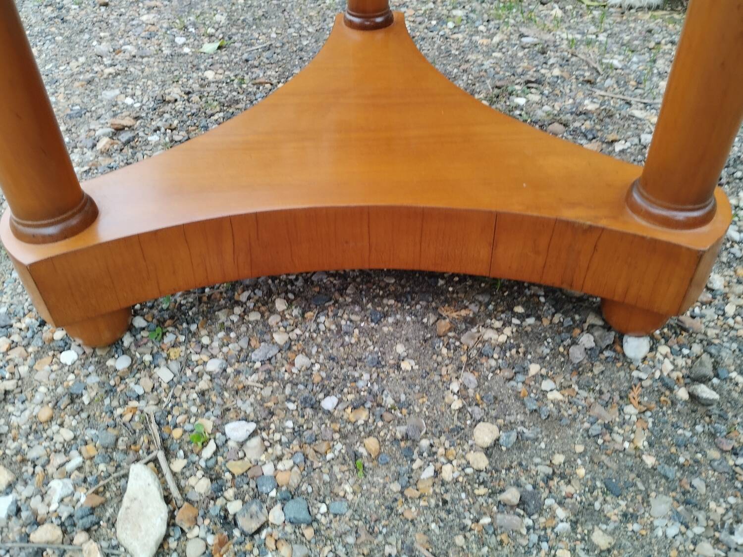 Antique Empire style pedestal table with marble top