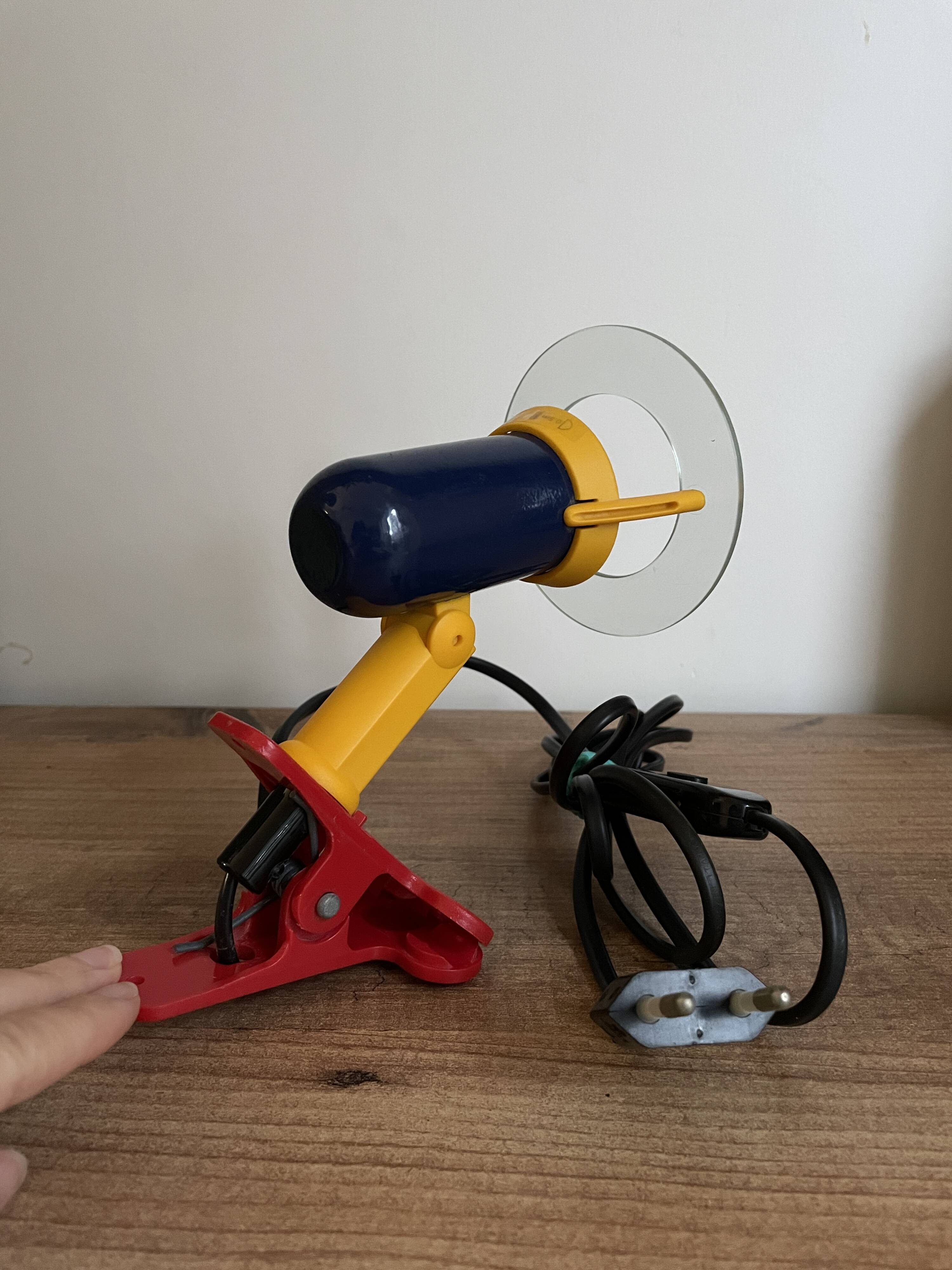 Vintage 80s Memphis spotlight clamp lamp