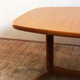 Oval danish mid-century extendable teak dining table by Rasmus, 1960s