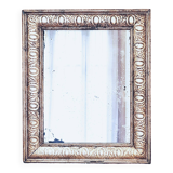 Old mercury mirror, in carved wood with silver leaf