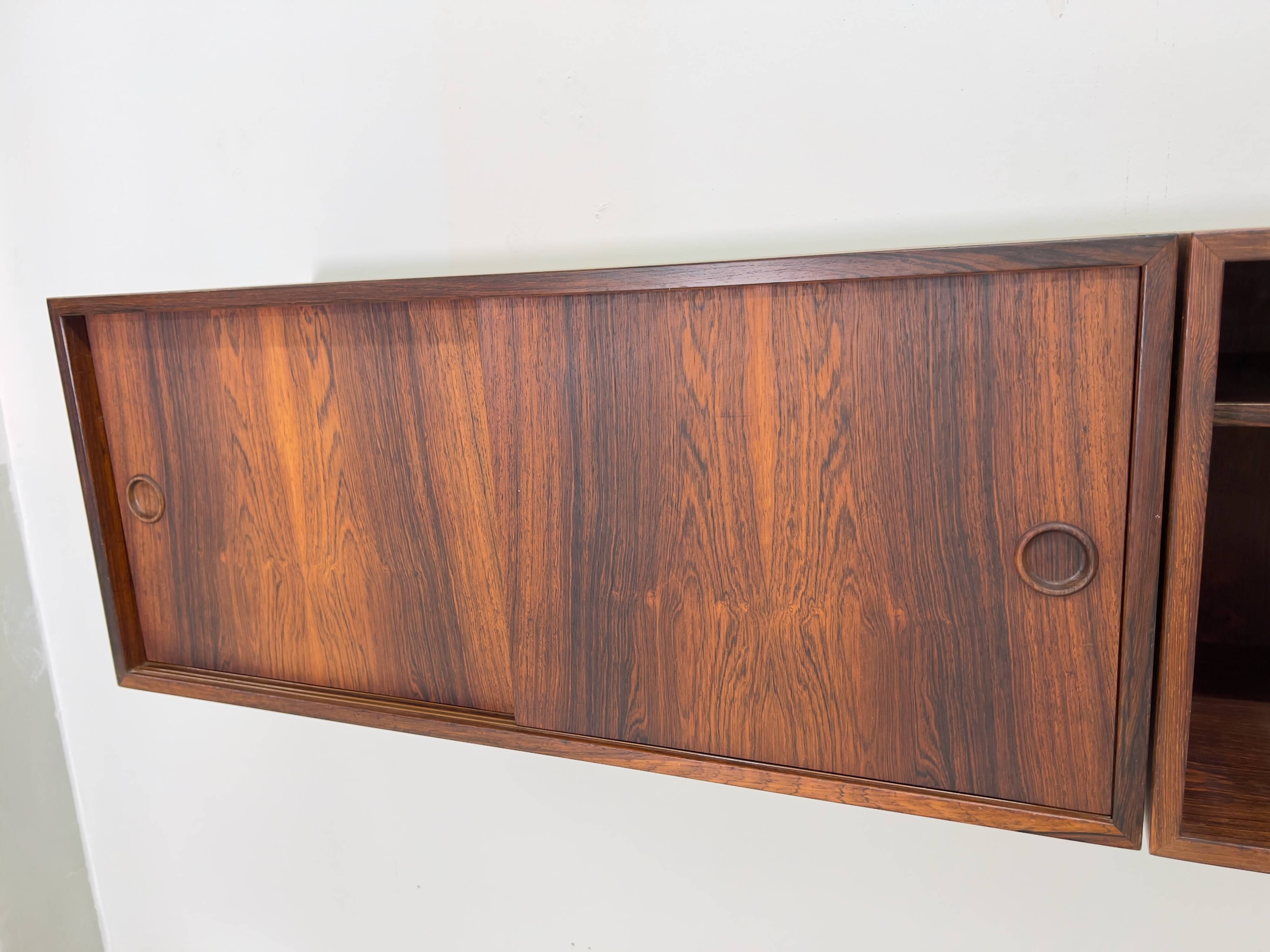 Danish Kai Kristiansen Rosewood Wall Units By Feldballes, 1960s.