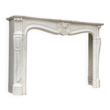 Louis XV style fireplace in Carrara marble