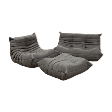 Sofa, armchair and ottoman Togo model designed by Michel Ducaroy 1973