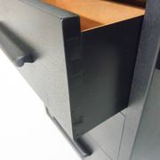 Bureau exécutif en bois noir, années 1960