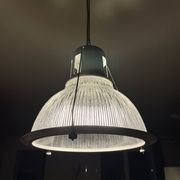 Holophane prismatic glass pendant light