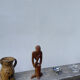 Wooden statuette sculpture, free form