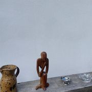 Wooden statuette sculpture, free form
