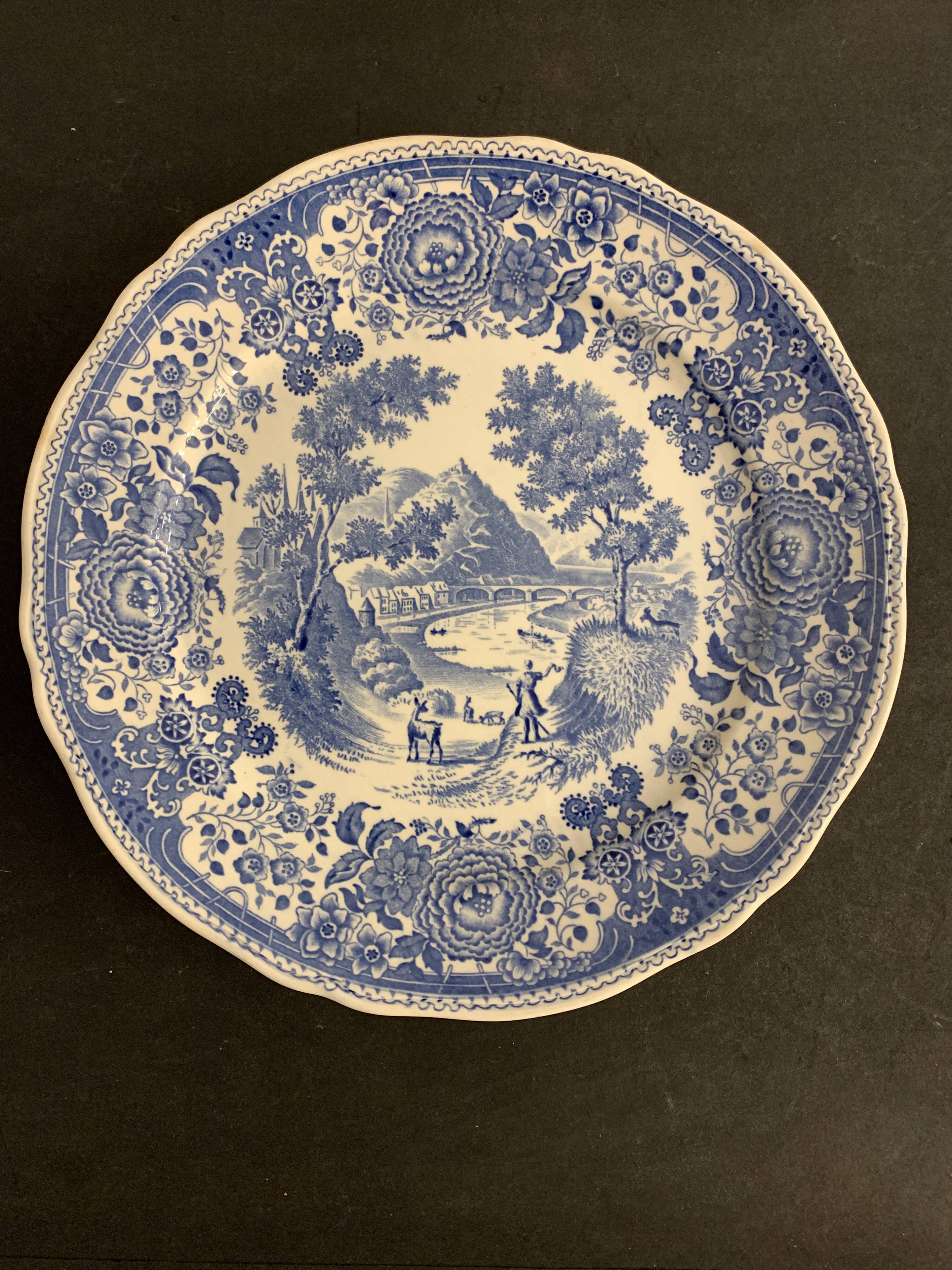 Set of 8 flat plates Villeroy and Boch Burgenland