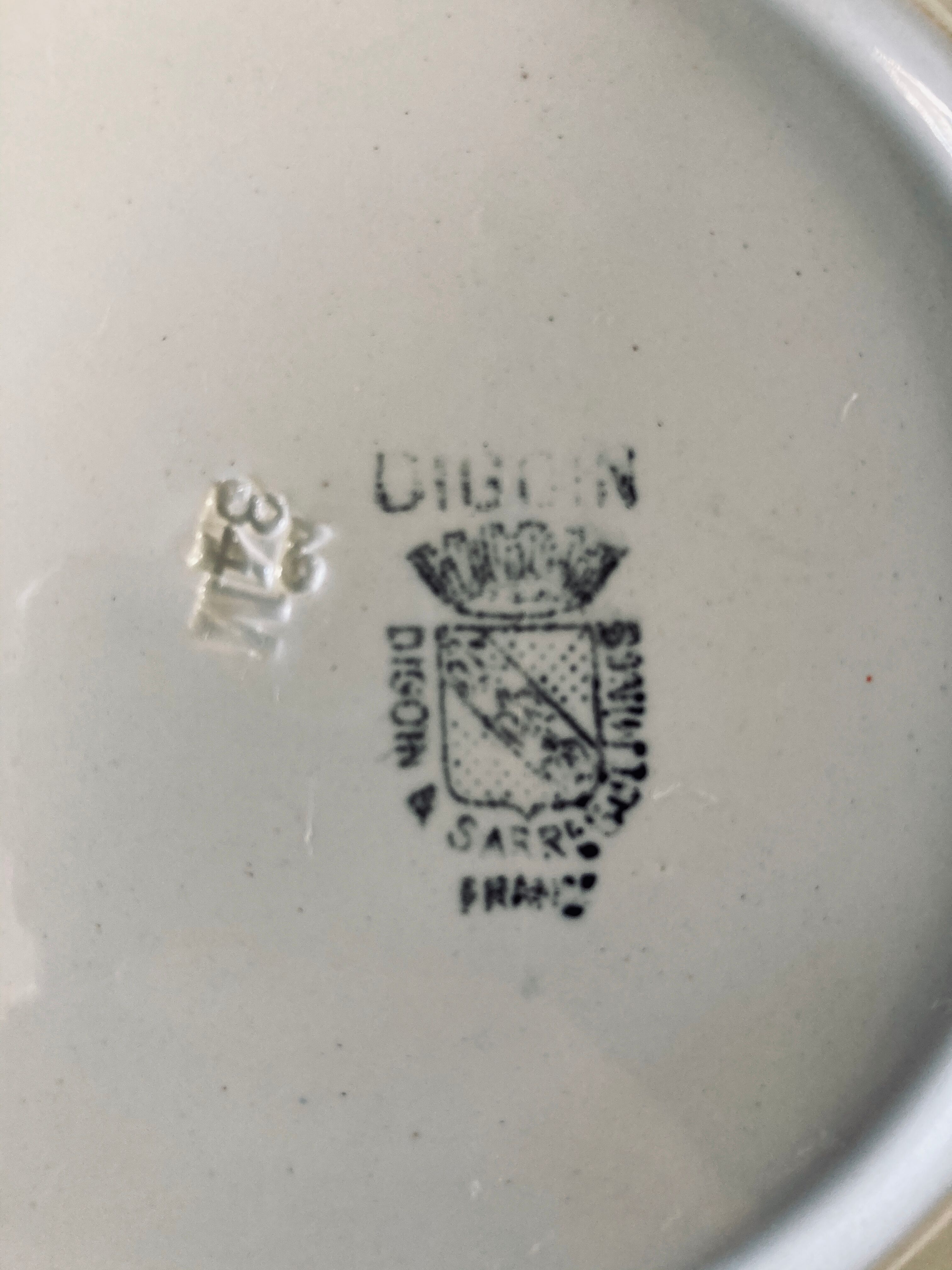 6 sub cups Digoin Sarreguemines