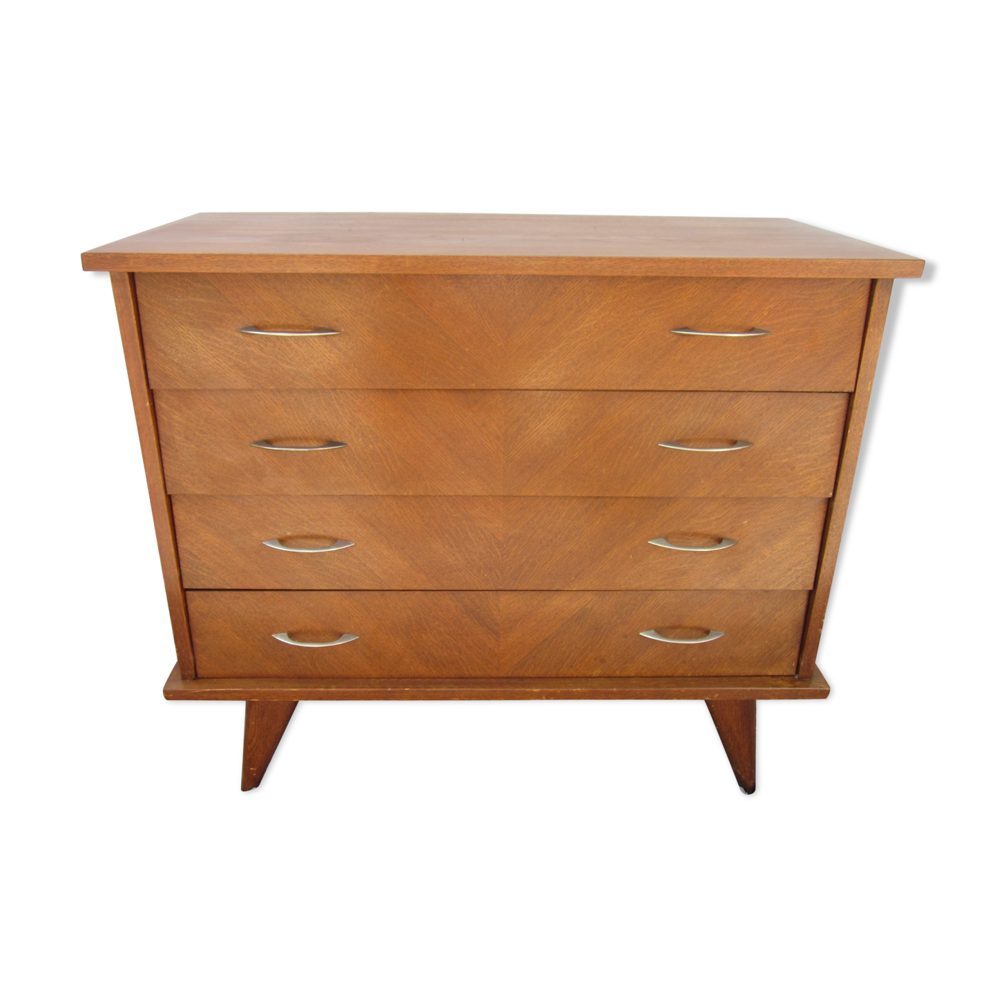 Vintage chest of drawers with compass feet